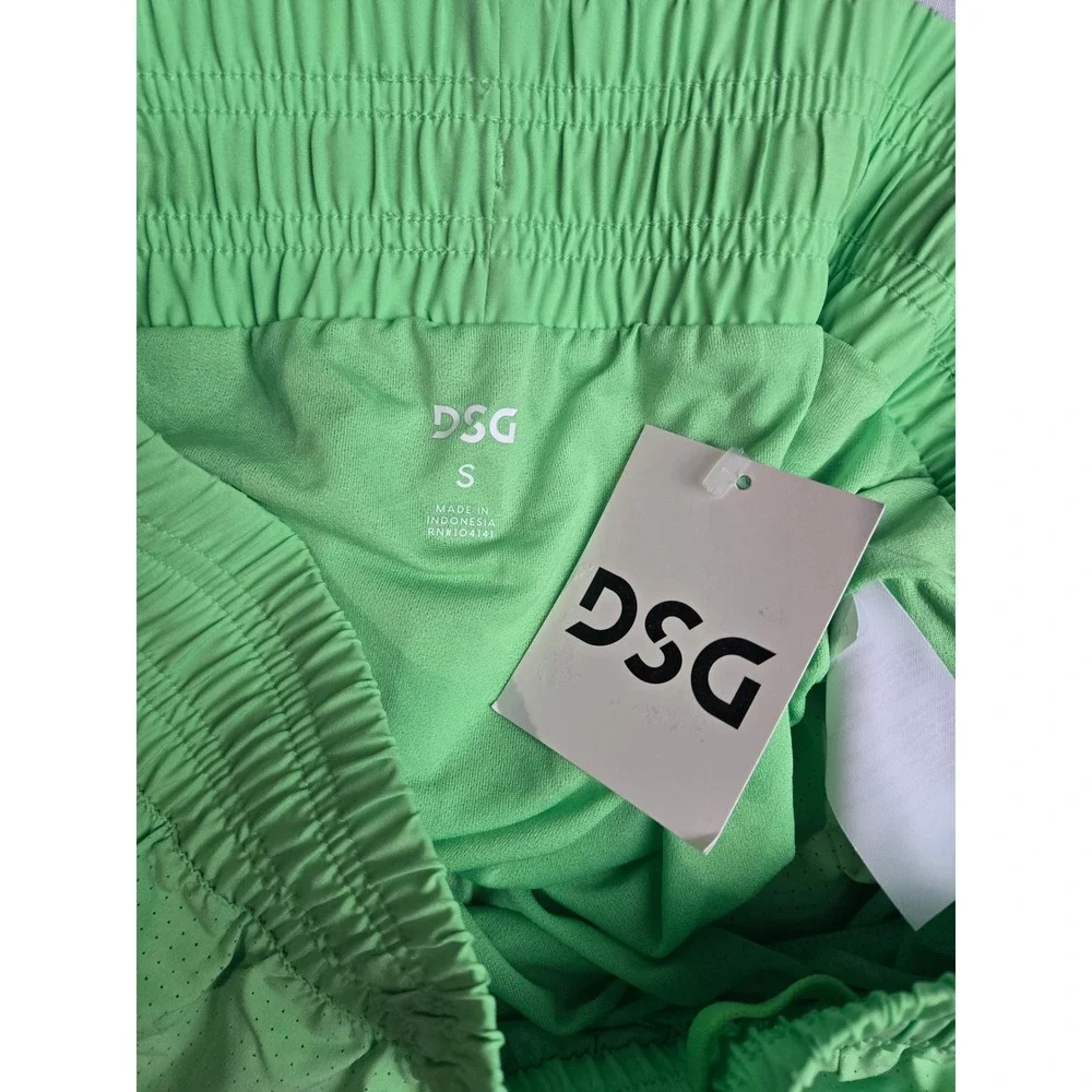 DSG Stride High Rise Short 3 Inch Inseam Lime Green Perforated Running Womens S